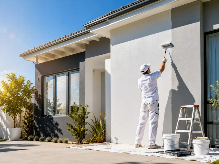 Residential house in Perth showcasing premium exterior paint with weather resistance