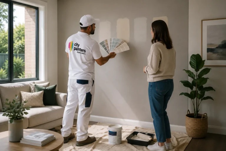 Residential painter in Willagee painting an interior bedroom wall